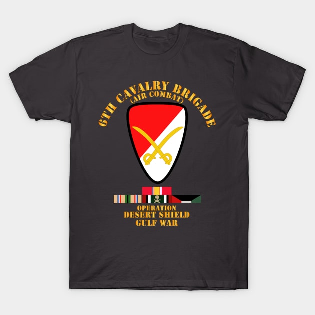 6th Cavalry Bde - Desert Shield w DS Svc T-Shirt by twix123844